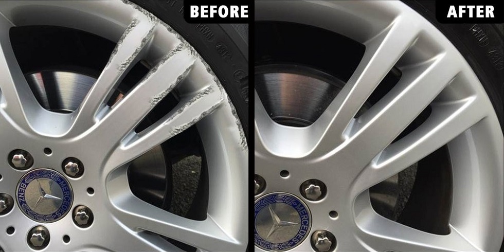 Wheel rash repair before and after